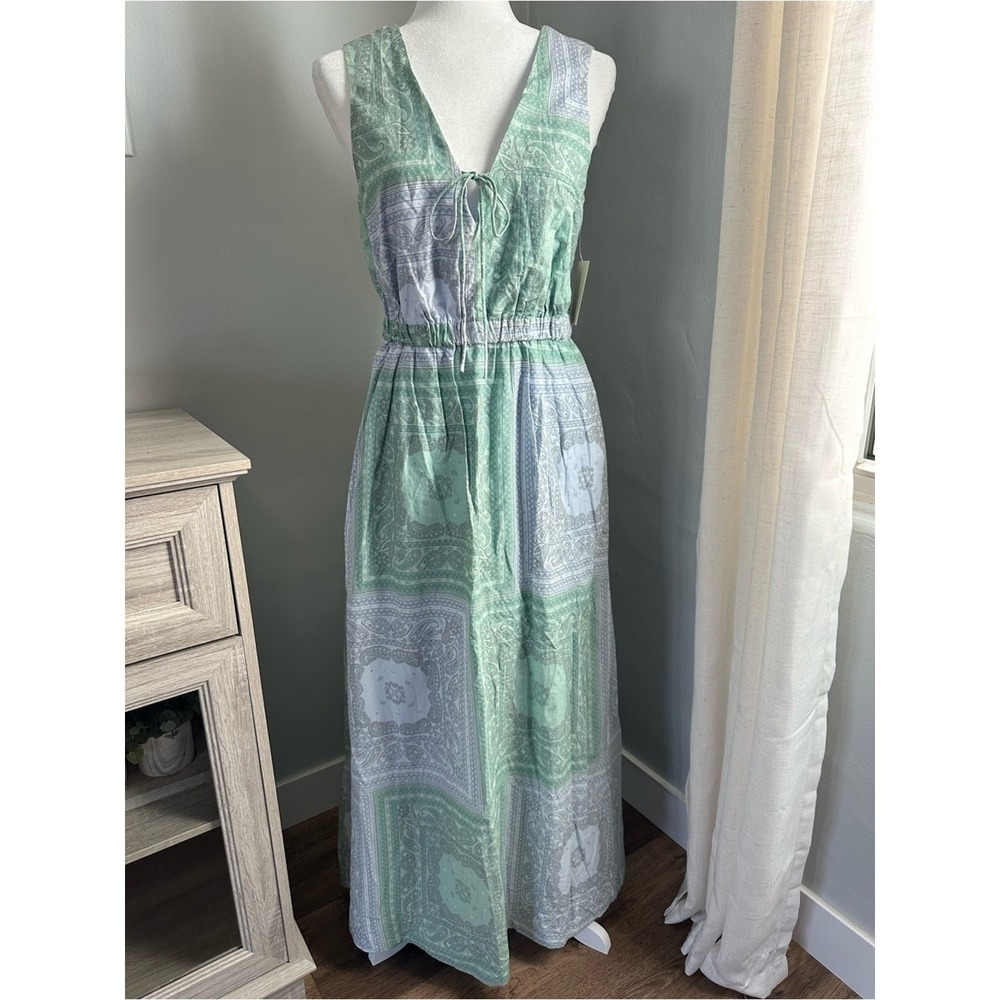 NWT! Universal Thread Women's Dress, Maxi, Cotton, Patchwork, Paisley, XL